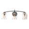 Hello Honey® Robert Stevenson Lighting Adrian Metal & Clear Glass 3-Light Vanity